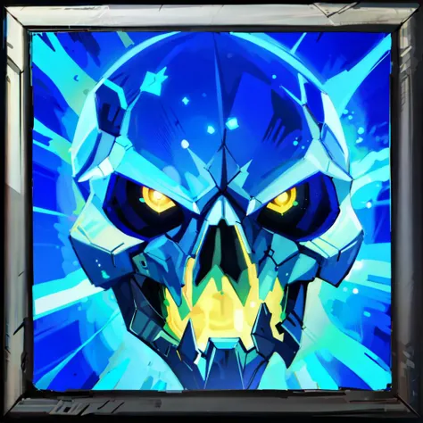 wowicon of a skull, glowing eyes, blue glow, border <lora:sxzWowIconsStyle_v2:0.7>