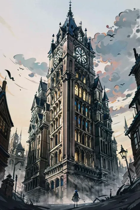 an eldritch building, horror