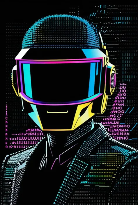 daft punk portrait close up, highly detailed, helmet, synthwave, 80's console graphics ascii, surrounded by ascii characters
pastel art, bright neon colours, terminal window style, command prompt, ascii art, ascii-art
<lora:sdxl:1>
