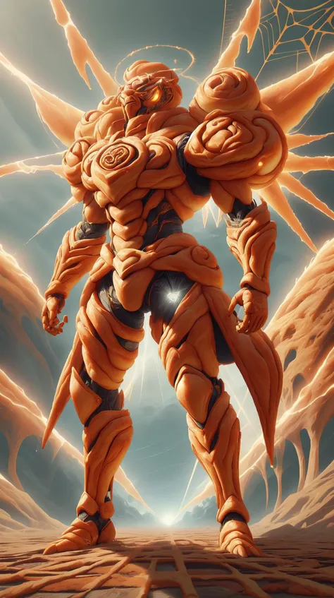 <lora:CinnamonBunStyle:1.0>CinnamonBunStyle portrait,  looking up, solo, upper body, detailed background, (<lora:WebbedTech:0.4>,  fuzzy organic webs, webbedtech theme:1.1),  bloodthirsty expression, holy fighter, (full body:1.2), (hovering in air, levitating:1.2), **(floor, ground, stepping, walking, standing:1.3),** floating light particles, Green ornate heavy armor, 50%[halo:crown:0.4] hovering above head, coat of arms, tabard, divine blessing,   sunshine, illuminated by divine beam, 50%reflections, clouded heavenly landscape, intense atmosphere, energy blasts, hair blowing in wind,, (Masterpiece:1.3) (best quality:1.2) (high quality:1.1)