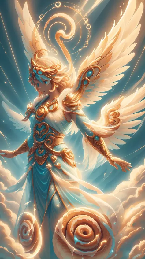 <lora:CinnamonBunStyle:1.0>CinnamonBunStyle portrait, looking away, solo, (full body:0.6), detailed background, (<lora:AngelicAI:0.5>, AngelicAI theme:1.1) glowing eyes, gentle smile, gentle, light fantasy, druid, casting restoration spell, praying, bright clouds, floating feathers, arms raised, Turquoise clothes, gloves, magic hourglass, divine spell, mana, bright realistic lighting, heavenly landscape in background, peaceful atmosphere, tiara of light hovering above head,, (Masterpiece:1.3) (best quality:1.2) (high quality:1.1)
