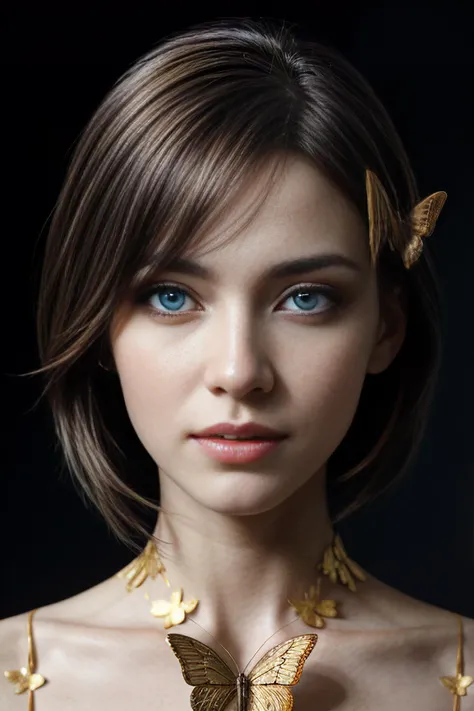 8k portrait of beautiful cyborg with brown hair, intricate, elegant, highly detailed, majestic, digital photography, art by artgerm and ruan jia and greg rutkowski surreal painting gold butterfly filigree, broken glass, (masterpiece, sidelighting, finely detailed beautiful eyes: 1.2), hdr, (detailed background window to a new dimension, plants and flowers:0.7) <lora:more_details:0.5> infinity, infinite symbol,
