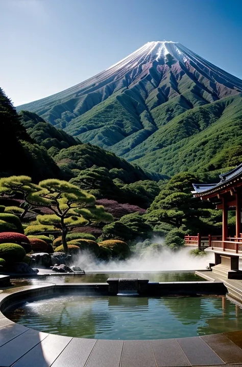 landscape, japan hot onsen, fuji mountain, detail, realistic, ((masterpiece)), hot steam,  
<lora:Detail Slider V2 By Stable :0.4>