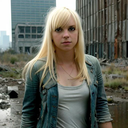 RAW photo, a close up portrait photo of anna faris in wastelander clothes, long haircut, pale skin, slim body, background is city ruins, (high detailed skin:1.2), 8k uhd, dslr, soft lighting, high quality, film grain, Fujifilm XT3
<lora:anna faris v1.3:1>