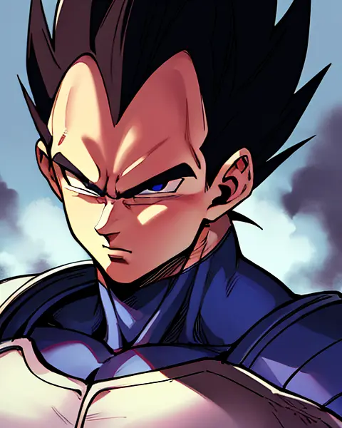 1guy, masterpiece, best quality, absurdres, wallpaper, detailed face, detailed eyes, Vegeta, battle damage, fighing stance, <lora:Vegeta:0.41>