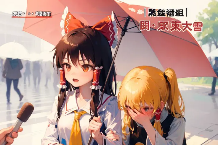 masterpiece,2girls,hakurei reimu,kirisame marisa,   <lora:special feeling meme:1>