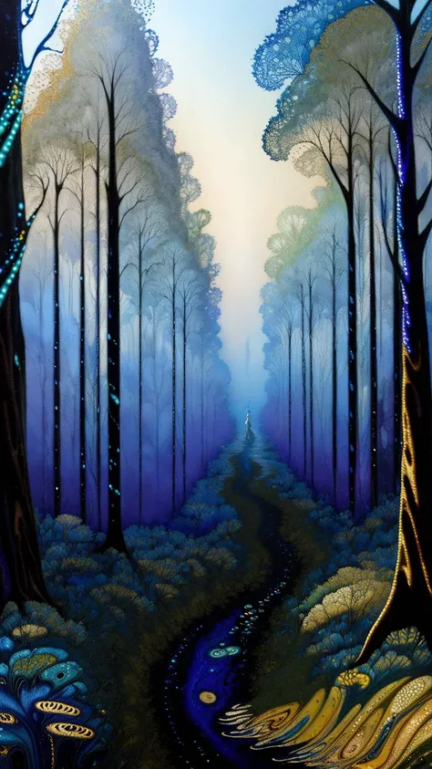 photorealistic stark analog photo, Neo-Impressionism, a beautiful glowing fairy flying through a black-toned (mrblng02-8000:1.1) dark forest, very detailed, intricate, (misty:1.1), <lora:to8_ContrastFix_sd15:0.83>