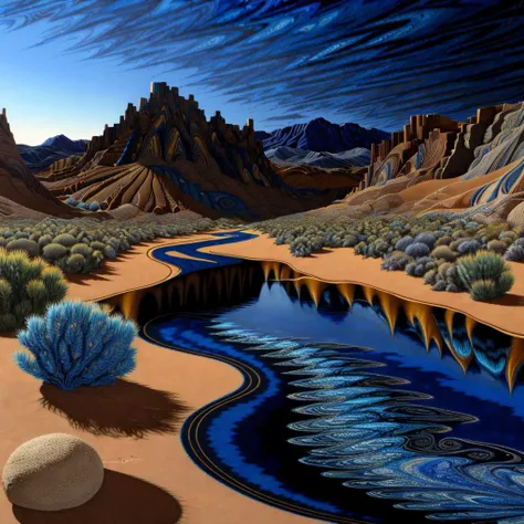 an analog realistic photograph of a magnificent dark-tinted mrblng02-1500 desert oasis, very detailed, intricate, <lora:to8_ContrastFix_sd15:0.83>