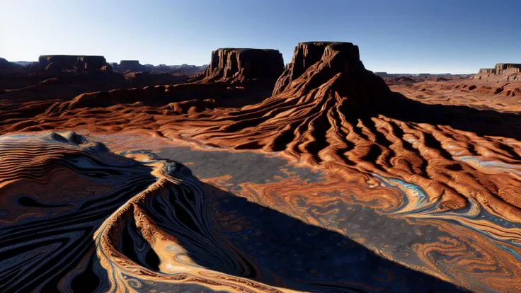 a portrait analog realistic photograph of a magnificent black-tinted mrblng02-4000 desert buttes, very detailed, intricate, <lora:to8_ContrastFix_sd15:0.83>