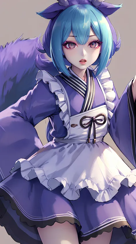 <lora:laundry_dragonmaid_v01:0.75>, laundry_dragonmaid, ((1girl)), (ulzzang-6500-v1.1:0.4), (dragon_tail), <lora:fashionGirl_v40:0.2>, makeup, red lips, (street)