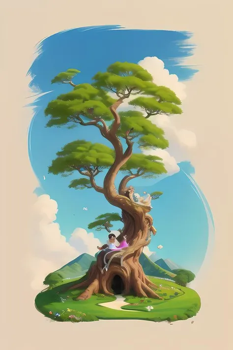 Moving, vignette, crowded roots, Paradise, extremely beautiful, Samsung Galaxy, F/1.8, Hypnotic, Confused, Trees, Light, Adobe, High quality, Unsightly Friendly ("Valley Rannet":1.3) , Manic, Linen, [Skill|Humanity], masterpiece, Fomapan 400, Cartooncore, Pascal Blanché, Meiji Era, Capricious, crisp lines, Cleancore, Provia, rpg concept art, Sloth