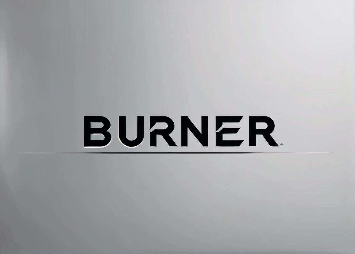 logo with (the text "burner":1.2), featuring