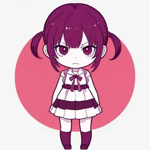 1girl,style\(monogatari2\),chibi,cowboy shot,, masterpiece, best quality,