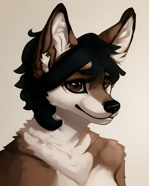 (ftstyseraziel), (ftseraziel), solo, a three-quarter portrait of (female:1.2) dog