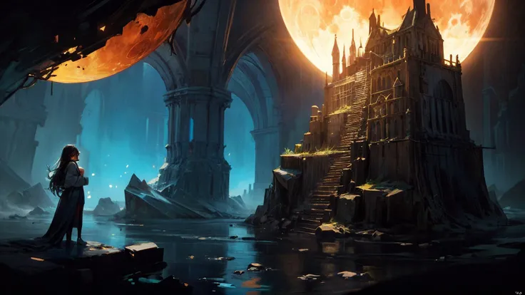 excellent oil painting of a Europa Underwater Caves: Submerged caves on Jupiter's moon Europa, with bioluminescent life forms illuminating the darkness., vibrant colors, powerfull style with epic dramatism, , best quality, maximum quality, intricate details, ultrasahrp, ambient oclusion, realistic shadows, art by Bastien Lecouffe Deharme, 8k, oil art, <lora:add_detail:1> <lora:royta v1.1:0.4>8k perfect quality, boekh, deep of field
