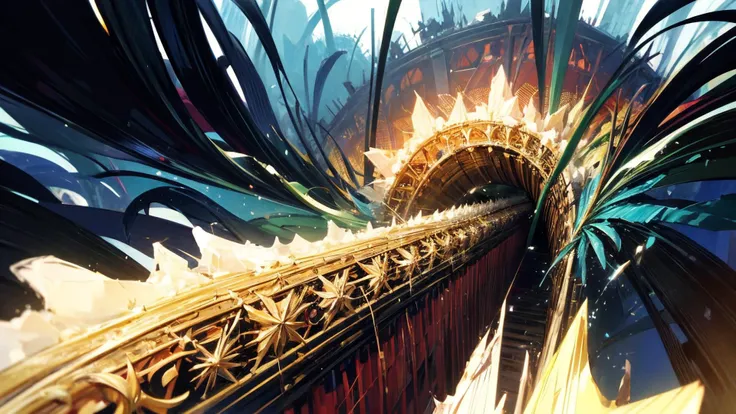 excellent oil painting of a Crystal Rainforest: A rainforest filled with shimmering, crystalline foliage that refracts light in captivating ways., vibrant colors, powerfull style with epic dramatism, , best quality, maximum quality, intricate details, ultrasahrp, ambient oclusion, realistic shadows, art by Bastien Lecouffe Deharme, 8k, oil art, <lora:add_detail:1> <lora:royta v1.1:0.4>8k perfect quality, boekh, deep of field