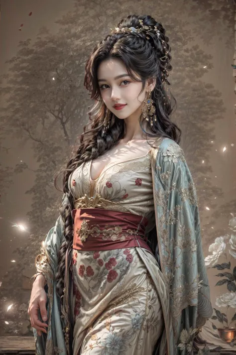 <(best quality, extremery best quality, masterpiece:1.4), (realistic, intricate details:1.4), (photorealistic:1.4), (extremely intricate:1.4), highres, ultra highres, ultra detailed, ultra-detailed, absurdres, incredibly absurdres, extremely detailed, high quality, high resolution, hyperrealistic, ultra-realistic, hyper-detailed, top quality, best, fine detail, massive detail, Highly detailed, extreme detailed, highest detailed, high-res, absolutely resolution, reflection, (refraction:1.4), (hyperrealism:1.4), ultra realistic details, highly intricate details>, BREAK, (1girl:1.3), solo, looking at viewer, (young cute beautiful 18-year-old girl:1.4), 3d face, (hand of Guido Daniele:1.4), beautiful girl, Beautiful face, pretty, girlface, kpop idol, supermodel, stunning innocent symmetry face, perfect body, medium breast, slim waist, slim legs, (high detailed skin:1.5), glowing eyes, goddess, natural skin texture, shiny skin, White skin, Beautiful detailed face, detailed face, real skin texture, cute delicate face, finely detailed face, golden ratio, golden ratio face, expressive eyes, perfect face, perfect skin, flawless face, clear face, shiny hair, pale skin, Proper body proportion, perfect anatomy, realistic skin texture, luscious lips, glossy lips, natural makeup, beautiful bright pupils, slender figure, intricate eyes, detailed pupils, detailed face and eyes, longeyelashes, blush, good hand, perfect hands, pretty face, beautiful female bodies, finely detailed skin, oily shiny skin, clean facial features, an extremely delicate and beautiful, cute & girly, beautiful detailed eyes, stars in the eyes, detailed simmetric eyes, perfect smooth skin texture, BREAK, (((((brilliant colors, (joshua middleton comic cover art, theater dance scene, hypermaximalist, ink painting, instagram contest winner, model pose, fashion color scheme, trending on cgsociety, playful illustrations, imaginative overlays, artistic fusion, fantastical scenes, evocative narratives, striking visuals:1.3), (Glowing ambiance, enchanting radiance, luminous lighting, ethereal atmosphere, mesmerizing glow, evocative hues, captivating coloration, dramatic lighting, enchanting aura:1.2), (moon, palace, Hibiscus, nymphaea, plum blossoms, a girl in hanfu, melanchonic soft light, photorealistic faces, moody lighting:1.4), (night, Night time, moon light, Golden Hour, sky, landscape, stars, starry, galaxy sky, milky way, night sky full of stars:1.2), (dancing, mountain, river, old tree, Ribbon, Elegant, She soared through the air in her flowing dress and fluttering ribbons, Graceful and graceful, pine trees, birds, moss, there is orange cat sitting near girl:1.2), (hanfu, ornaments detailed, traditional clothes, braids, water, jewelry, chinese clothes, earrings, sash, long sleeves, tree, petals, hair ornament, floating hair, dress, rock, falling petals, flower, chinese traditional architecture, ancient art, chinese style, Chinese, lake background, chinese buildings, misty lake, ancient chinese background, after the rain, wet grass and trees, waterfall, flying splashes, flying petals, leaves, bloom, bloom effect, surrounded by heavy floating petal flow, petal, leaves falling from the tree, peaceful atmosphere, mountainous backdrop, authentic cultural experience, quiet whispers, hushed conversations, tranquil silence, crisp air, soulful melodies, a sense of belonging, bonding with nature, quiet reflection, random patterns, energetic movement, bold colors, dynamic texture, spontaneous creativity:1.2), (smile, blush, Pink hair, Pink eye, long hair, Pink eyelashes, Pink lips, Pink lip colour, Eyes glowing Pink, flat bangs, happy expression, warm smile, cute smile, smiling:1.4), (long_hair, mountain background, forest, river in background, landscape, water reflection, outdoors:1.3), (mountains, breeze, dust is drifting, ethereal, scenery, nature, mysterious background, fog, wind:1.2), (iridescent colors, Iridescence, mysterious, fantasy background, fantasy, open mouth:1.2), (Luminescent Particles:1.3), (fullbody:1.2), (eye focus, face focus, character focus, close-up face:1.2), (dutch angle, cowboy shot:1.3), colorful refraction)))), BREAK, <hyper realistic DSLR photo, Nikon D5, cinematic portrait, portrait, ultra sharp, analog film photography, film emulation, bokeh, blurry noise background, watercolor, available light, detailed light, volumetric fog, beautiful lighting, Rembrandt lighting, Cinematic, pixel art, game art, key visual, surreal, PBR Texturing, Anisotropic Filtering, Maximum Clarity And Sharpness, Albedo And Specular Maps, Multi-Layered Textures, Surface Shading, Sub-Pixel Convolution, Sub-Pixel Convolution, Accurate Simulation Of Light-Material Interaction, blurry foreground, broad light, volumetric light effect, matte painting, perfectly defined features, volumetric lighting, Tone Mapping, Lumen Reflections, Global illumination, Ray Tracing, Screen Space Global Illumination, Accent Lighting, 32k, Natural Lighting, volumetric, cinematic masterpiece, Rule of thirds, high dynamic range, Multi-exposure HDR capture, cinematic render, game cg cinematic, atmospheric perspective, scene, epic dynamic frame, motion blur, ((cinematic look, Film look)), rim light, 4k textures, adobe lightroom, photolab, insane details, hyperdetailed, exposure blend, professional color grading, professional color correction, aerial perspective, particles and dust in beams of light, cinematic scene, dynamic lighting, sharp details, lomography, soft focus, light leaks, bold hues, atmospheric depth, (explosive light and shadow:1.2), aesthetics, intricate designs, ultra realistic digital art, (zentangle, mandala, tangle, entangle), (fractal art), elegant, vivid colours, floating particles, particles, dramatic, epic, (ink drawing, oil painting detailed), RAW, huge filesize, extremery detailed CG, Photo, 8k uhd, cinematic atmosphere, trending on artstation, award-winning glamour photograph, highly detailed photo, official art, beautiful and aesthetic, unity 8k wallpaper, beautiful, highly detailed CG illustration, best illustration, intricate, Amazing, emotional, analog, painting, digital painting, concept art, Oil Painting, illustration, Classical art, Renaissance, Romanticism, Neoclassicism, Color Palette, depth and contrast, Vibrant colors, saturated, rich saturation, color harmony, vivid palette, concept-art, design style, detail character, concept render, colorful, analog photography, dreamy atmosphere, specular highlights, atmospheric lighting, (dynamic angle, dynamic pose :1.3), (shiny, clothes reflecting light, lens flare, bloom effect, light particle, lens glare:1.3), realistic light, realistic lighting, cinematic light, (cinematic lighting), light in the face, soft lighting, saturated colors, detailed background, sharp focus, 8k high definition, perspective, Master Composition, roughness, post-processing, soft shadows, realistic shadows, ambient occlusion, ray-tracing, subsurface scattering, photon mapping, physically-based rendering, octane rendering, unreal engine 5, ue5 rendering, Adobe After FX, dslr, RTX, Best character details, radiosity, sharp, antialiased, RAW photo, HDR, 8k, 4k, (((Photographed by Roger Deakins, using a RED Monstro 8K VV camera and a series of high-end lenses))), ((Hasselblad photography)), (film grain:1.4), Kodak portra 400, ((Fujifilm X-T5)), professional photograph, depth of field, caustics, Broad lighting, diffuse lighting, rim lighting, two tone lighting, textile details, visible pores, high resolution scan, professionally color graded, photographic reality, automatic white balance, best lighting, detailed shadow, high contrast, strong light and shadow>, (PureErosFace_V1:0.3), (ulzzang-6500:0.7), <lora:epiNoiseoffset_v3:2>, <lora:add_detail:0.7>, <lora:hipoly_3dcg_v7-epoch-000012:0.7>, (kbxll:0.7), <lora:more_details:0.7>, <lora:anxiang:0.55>