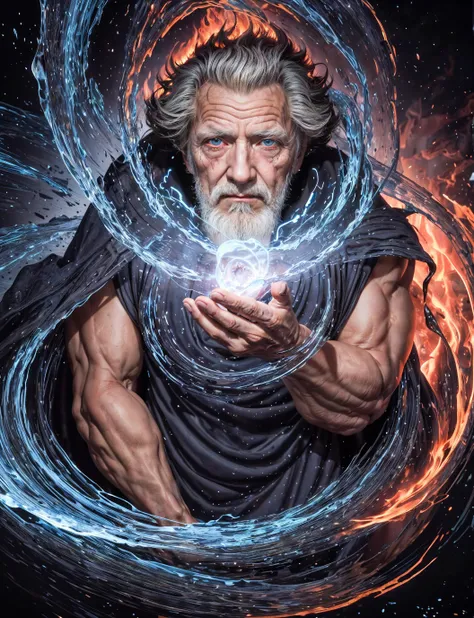 masterpiece, best quality, glamour shot (from above:0.5) of hades surrounded by glowing swirling magic, (hades:1.3), death, hellfire, ghostly blue, ghostly, wrinkles of age, blue fire, hair on fire, cloak, exhausted, (old man:1.3), photorealistic, vivid colors, majestic, highly detailed, dynamic pose, style-swirlmagic, <lora:add_detail:0.7>, <lora:epiNoiseoffset_v2-pynoise:2>