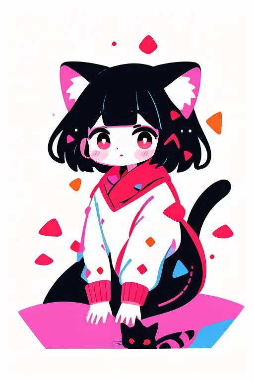 <lora:niji-geometric:1.00>, cat, cute, <clip:skip:2>, <lora:lcm-lora:1.0>, masterpiece, 8k, high resolution, shallow depth of field, sharp focus