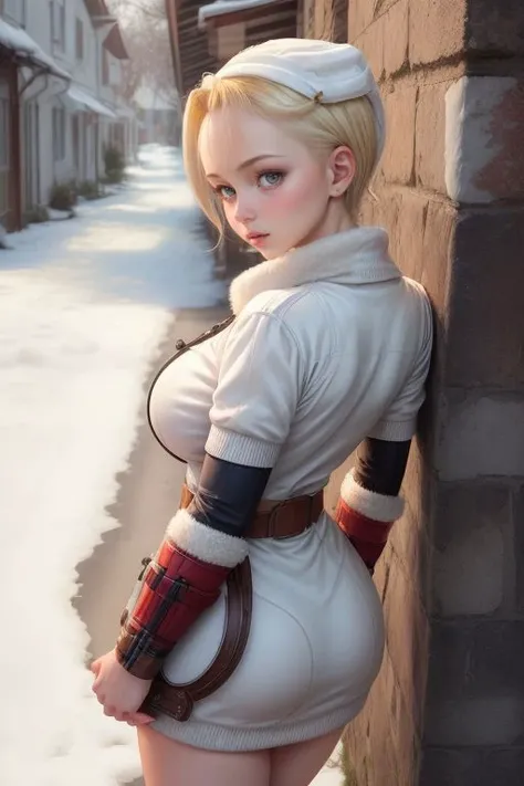 <lora:cammy whiteV1:0.1>
<lora:add_detail:1> <lora:LowRA:0.2>
(best quality),
big head, face confused,
(short hairs,pretty cammy white wearing a winter outfit in a village:1.25),
(huge breasts:1.15),
from back
colorful, vivid colors