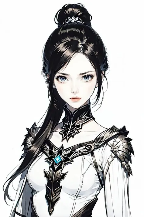masterpiece,best quality,upper body,1girl,small breasts,Extremely beautiful clothes(different stlyes),white theme,g-pen \(medium\),negative space,low ponytail,symbol-shaped pupils,anger vein,hatching \(texture\)
Negative prompt: (worst quality:2), (low quality:2), (normal quality:2), lowres, normal quality, skin spots, acnes, skin blemishes, age spot, glans, (watermark:2),tooth
Steps: 20, Sampler: DPM++ 2M Karras, CFG scale: 8.5, Seed: 1092978811, Size: 512x768,