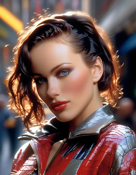 <lora:kyl4c0l3-000014:1>portrait photo of kyl4c0l3 woman,, as a movie star, red lipstick, turtleneck sweater, buttoned up jacket, (trousers), modelshoot style, (extremely detailed CG unity 8k wallpaper), photo of the most beautiful artwork in the world, professional majestic oil painting by Ed Blinkey, Atey Ghailan, Studio Ghibli, by Jeremy Mann, Greg Manchess, Antonio Moro, trending on ArtStation, trending on CGSociety, Intricate, High Detail, Sharp focus, dramatic, photorealistic painting art by midjourney and greg rutkowski, (walking down the street), (looking at viewer), (detailed eyes:1.2), (windblown hair:1.2), (perfect eyes:1.3), ((closeup portrait:1.2)), (bokeh)