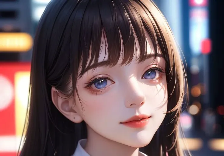 18 years old,sexy,porn,black hair,black eye, fashi-girl,red lips,makeup, 1girl,solo,looking at viewer,playful,small_breasts,slim body,dynamic angle, masterpiece, best quality, (extremely detailed CG unity 8k wallpaper, masterpiece, best quality, ultra-detailed, best shadow), (detailed background), (beautiful detailed face, beautiful detailed eyes), High contrast, (best illumination, an extremely delicate and beautiful), dynamic angle,beautiful detailed,professional lighting, photon mapping, radiosity, physically-based rendering, (8k, best quality, masterpiece:1.2), (realistic, photo-realistic:1.37), ultra-detailed,beautiful detailed sky,detailed cafe,night,sitting,dating,(nose blush),(smile:1.15),(closed mouth),,JK uniform, school unifrom, skirt, black pantyhose, high heel, street, city view, outdoor,  shibuya \(tokyo\), shinjuku \(tokyo\)