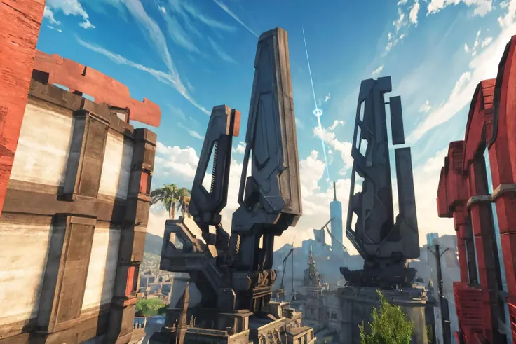 masterpiece, best quality, <lora:beamemitter-halo-richy-v1:1> beamemitter, <lora:ffxii-nvwls-v01:1> 12style, city street
