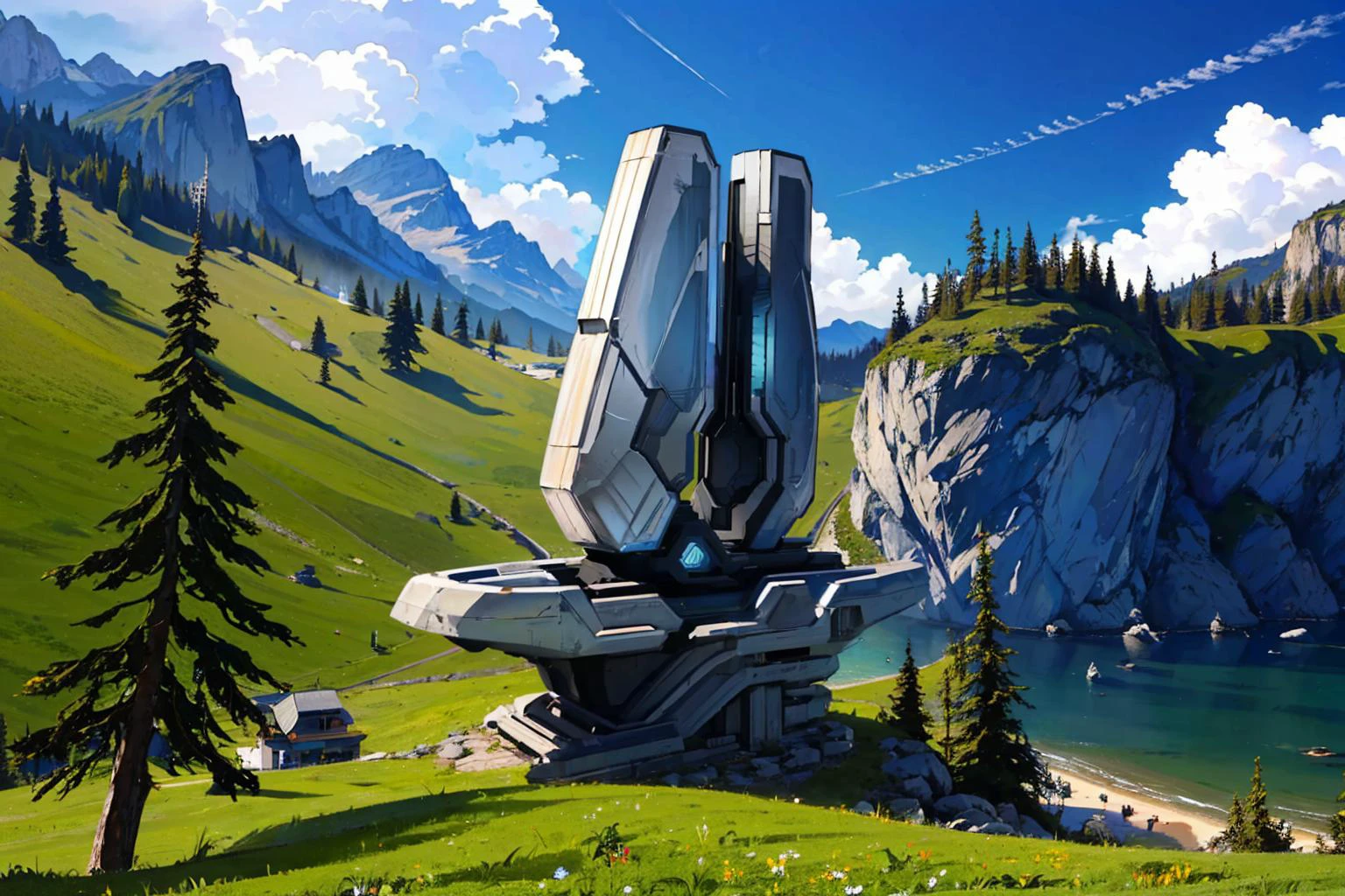 (masterpiece, best quality:1.2), beamemitter, no humans, landscape scenery <lora:beamemitter-halo-richy-v1:1>