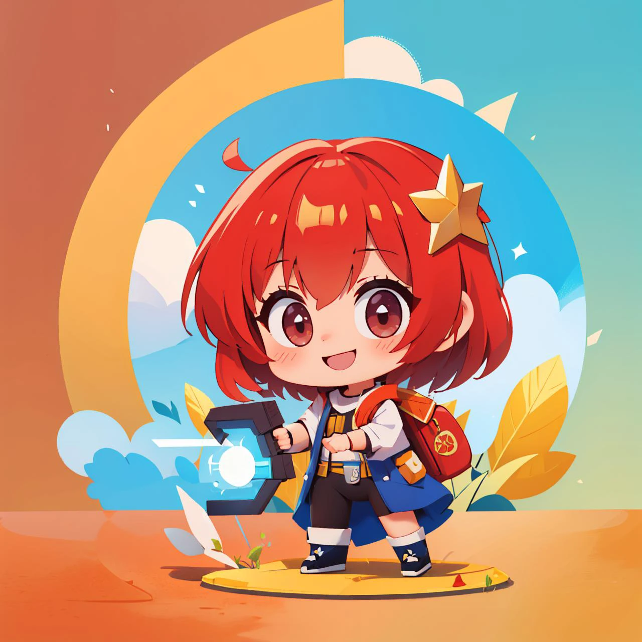 (masterpiece, best quality:1.2), (chibi:1.1), beamemitter, smile, looking at viewer <lora:beamemitter-halo-richy-v1:1>
