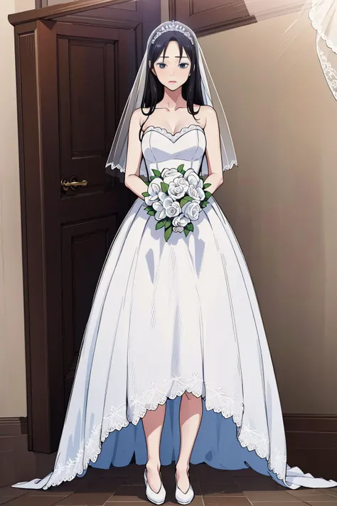 masterpiece, best quality, 1girl, standing, full body, style-bridal