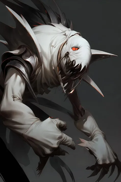 <lora:fiddlesticks-10:0.6> fiddlesticks ,1boy, male focus, legs,arms,hands, detailed face, monster ,teeth ,glowing eyes ,claws, no humans, solo, upper body, looking at viewer, detailed background, detailed face, (<lora:1970RetroFuturism:0.6>, 1970retrofuturism, 1970s theme:1.1), spy, disguised, subterfuge, espionage, intrigue, covert operation, intelligence, spy equipment, dark green spy clothes, explosions in background, night cinematic atmosphere, <lora:lit:0.4>, <lora:add_detail:1>, <lora:GoodHands-vanilla:1>,