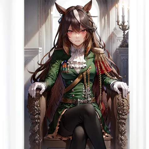 ((masterpiece, best quality)),<lora:Symboli Rudolf:0.7>,sitting,Crossed legs,1girl,horse ears,looking at viewer,thunder,palace,throne,truncheon