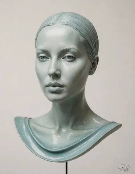 (Point of Stability:0.0) Smooth, circular forms in soothing colors, representing a state of balance and calm, hyperrealistic facial features