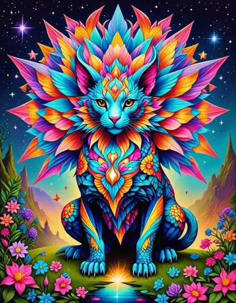 Kaleidoscopic Dreams, a fantasy creature