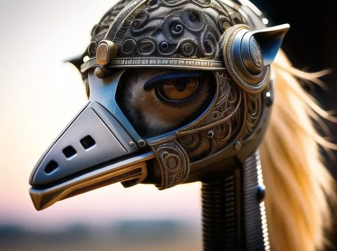 a cute ostrich made out of metal, (cyborg:1.1), ([tail | detailed wire]:1.3), (intricate details), hdr, (intricate details, hyperdetailed:1.2), cinematic shot, vignette, centered