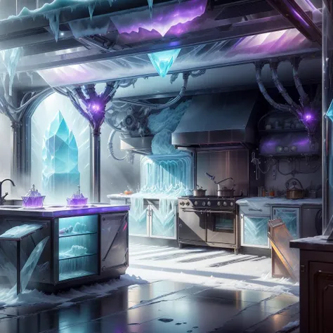 <lora:FrostRaceTech-20:0.8>,frostracetech, cryogenic , scifi , optical prisms,
kitchen