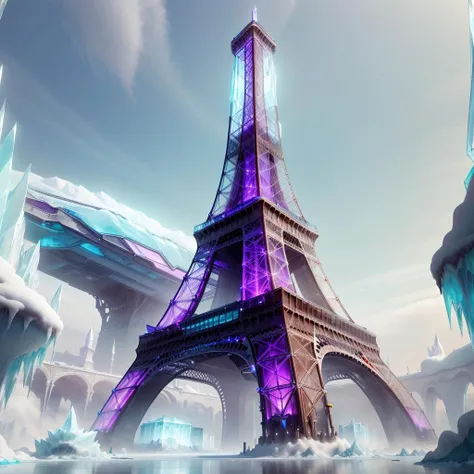 <lora:FrostRaceTech-20:1>,frostracetech, cryogenic , scifi ,
eiffel tower