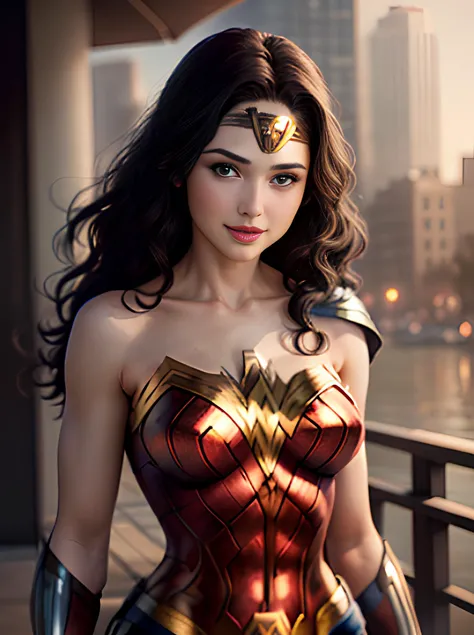<lora:adjusting_clothes_ass_v0.1:1> ((best quality)), (masterpiece), (detailed), (high-resolution:1.2), adjusting clothes, 1girl, (Wonder Woman:1.1), DC, person, long hair, upper body, masterpiece, best quality, highly detailed, (Muscular:0.6), Outdoors, Cityscape, (masterpiece, sidelighting, finely detailed beautiful eyes: 1.2), hdr, <lora:more_details:0.36>, smile, beautiful and aesthetic, young,