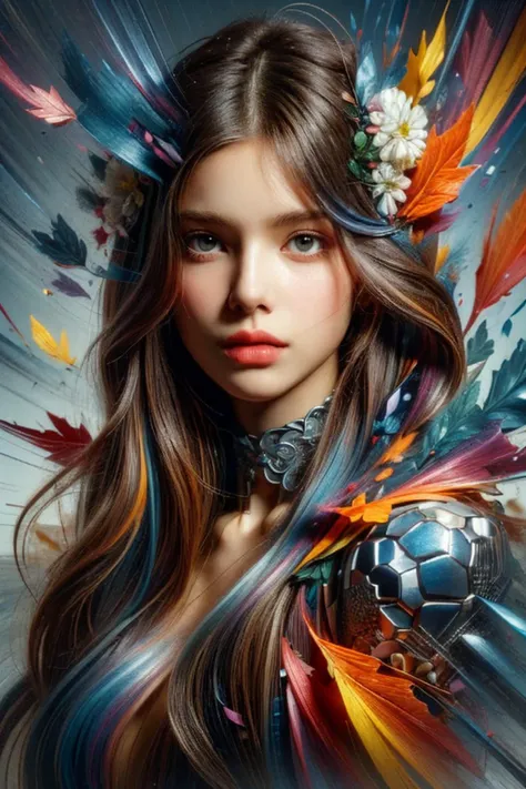 (best quality, masterpiece, Social Sculpture), ultra high res, professional, absurdres, ultra detailed, extremely detailed, intricately detailed, HDR, UHD, 4K, 8K, 64K, 
1girl, Ecstatic, extremely delicate and beautiful face, perfect eyes, look at viewer, intricately detailed long hair, (rainbow hair:1.2), wind effect, Enchanted, elegance, stylish, fashionable, pale skin, perfect anatomy, Amid a bustling 1920s speakeasy, she catches someone's eye from across the room., wearing contemporary design dress designed by Erdem MoralÄ±oÄlu and Adriaen van Outrecht,  
intricately detailed Zentangle and Ink Splatter design background, scenery, splash, Geometric patterns, Ray Tracing, Reflected Light, Engraved Hourglass Nebula, Spinel, (Substantial Pyrrole Orange Fleshy-rooted Spiraled plant,  Triangular plants/leaf leaf, plants/leaf-Venation, Scattered, plants/leaf-Margin,   Involucre, Fasciculate,  , Misty Blue Limonium:1.2), inspired by  David Chipperfield and Claude Aubriet and Hiroshi Yoshida, abstract, artistic, xs-abstract, <lora:XS-impression:1>, [(details:1.2): [ (many small details:1.3) : [ (many ultrasmall details: 1.2):(very detailed ultrasmall edges and microrelief:1.5):0.7 ]: 0.4 ] :0.2], 
face focus, (close up:1.2), dynamic angle, Long Shot, LUT-adjusted vintage cinematic colors and textures, cinematic mood, film grain, taken by Garry Winogrand and Susan Derges, <lora:FilmVelvia3:0.2>, <lora:LowRA:0.3>, <lora:add_detail:1.0>,
