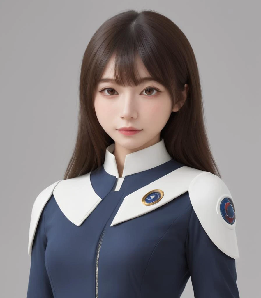 <lora:40bigface3 SDXL-000006:0.6>
Best quality,masterpiece,ultra high res,(photorealistic:1.4),
1girl,solo,fasion, spacecraft,  collar,shoulder_pads,belt,full body, symmetry, nice face,nice eyes, perfect light,