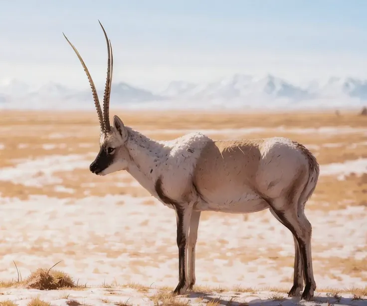 no humans, masterpiece, photorealistic, best quality, 8k, ((walk on the road)),
tibet antelope, realistic, horns, solo, animal, outdoors, sky, field, full body, snow, bokeh, <lora:tibet_antelope_v1-000015:0.67>