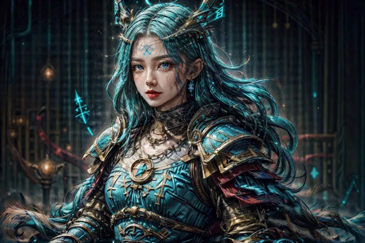 masterpiece, masterpiece, top quality, best quality, realistic, unity, 8k wallpaper, official art, extremely detailed CG unity 8k wallpaper,
1girl, (blue hair:1.8), short hair, (blue eyes:1.4), big breasts, sad face, wearing full armor japanese clothes, (wearing cloak:1.3), (GlowingRunes_blue armor:1.6), (GlowingRunes_blue eyes:1.5), (GlowingRunes_bule background:1.4),
<lora:Amee_V12:0.4>, <lora:BeautyNwsjMajic2-01:0.6>, <lora:GlowingRunesAIv4-000005:0.9>, <lora:add_detail:0.5>, <lora:EABA_v1:0.8>, <lora:more_details:1>,, masterpiece,ultra realistic,32k,extremely detailed CG unity 8k wallpaper, best quality, vibrant colors, jewelry ,earrings ,bracelets ,necklace , turtleneck, Beachy waves