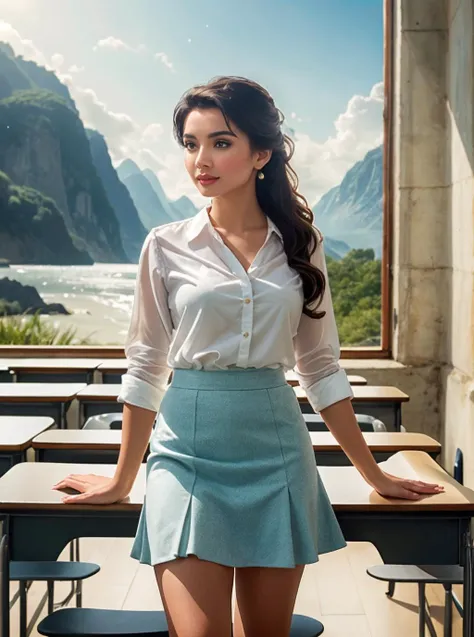 (photo \(medium\):1.4), (Princess Jasmine:1.3) as college professor, short skirt, white blouse, teaching, classroom, (picturesque:1.3) (idealistic:1.4) (maximalist:1.3) (stunning-environment:1.2) (skilled:1.3) (irresistible:1.4) (best resolution:1.4) (vray:1.3) (sharp:1.4) (most_detail:1.3)