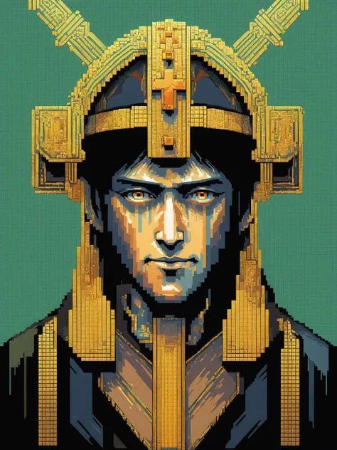 graphical anime portrait of Missionary of Pixelated , <lora:Fusion_Graphic_SDXL:1>