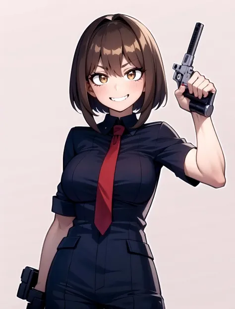 handgun, m1911, holding gun, 1girl, <lora:Glock-000018:1>,