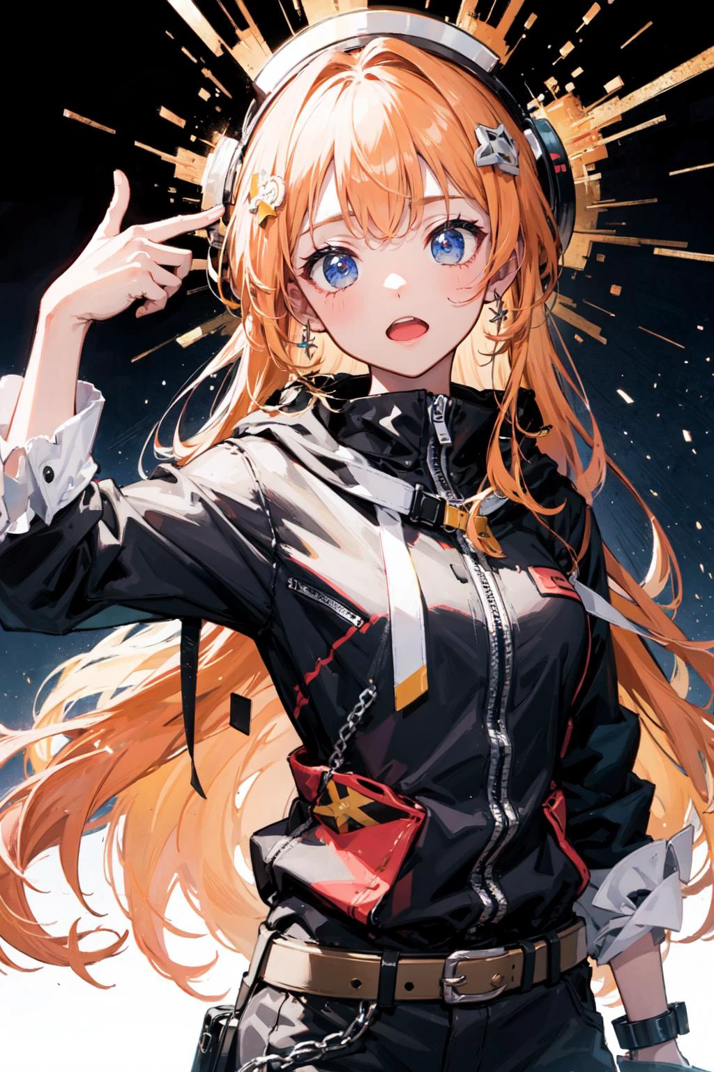(extremely detailed CG unity 16k wallpaper,best quality,extreme quality,masterpiece,ultra-detailed,:1.3), (head explodes,:1.5) <lora:boom finger gun_v1:1> finger gun,flower,exploded petals