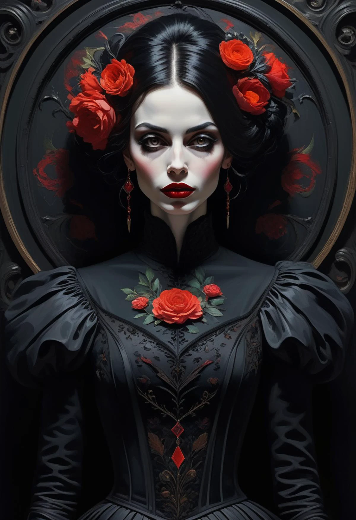 daring,dark mode,gothic,Stylistically diverse painting,((create a new and unique visual experience)),((BOOMððð)),complex expressions! abstract details,distinctive visuals,((Quirky)),Intricate ,<lora:VtmArt:0.8>, VtmArt