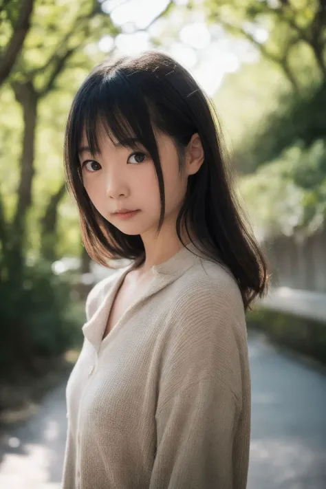 realistic, photorealistic, detailed, beautiful, RAW photo, film grain, (natural lighting :1.2),
portrait, depth of field,
professional photo of a Japanese girl