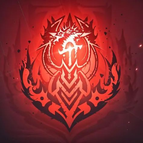 masterpiece ,best quality,dragon logo,glowing,4k,black and red color theme <lora:Guimi:1>
